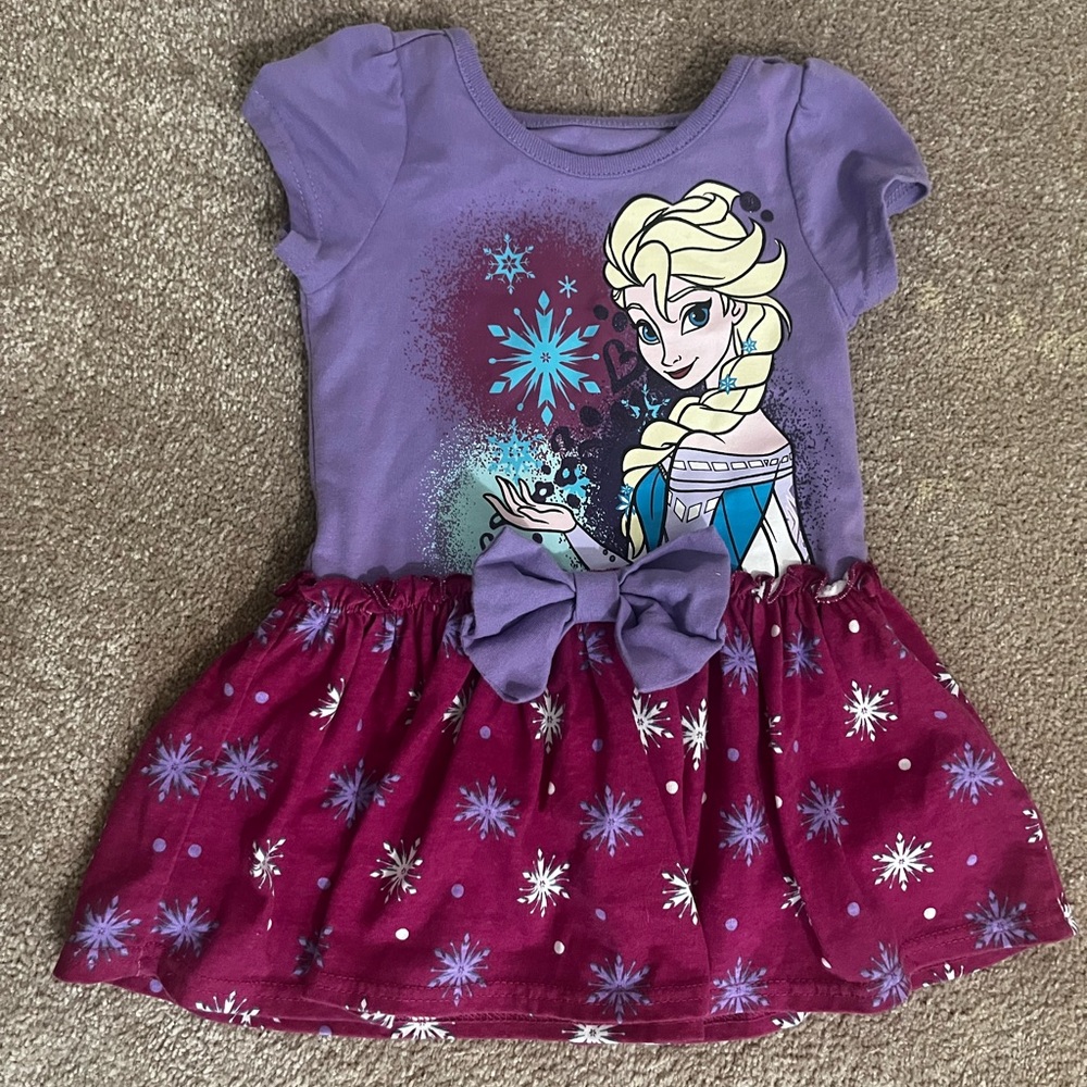 Disney Frozen Purple Snowflake Dress
